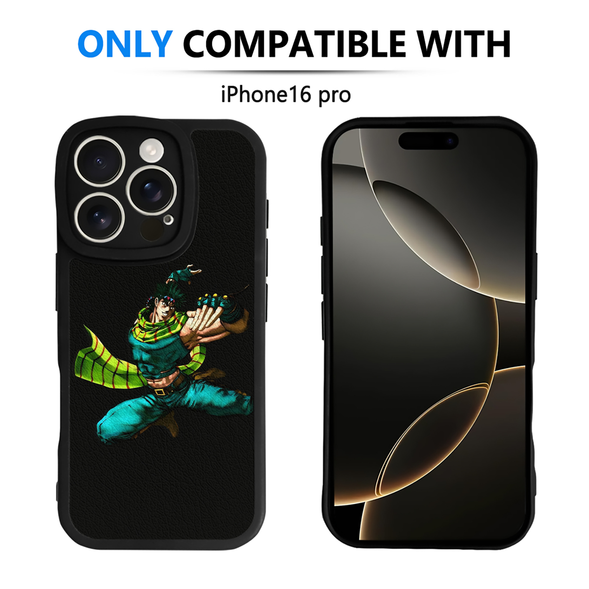 （画像用） ジョジョの奇妙な冒険 ジョセフ?ジョースター JoJo's Bizarre Adventure Joseph Joestar 【iPhone 16シリーズ対応】シリコンスマホケース（レザー調） 材質：シリコン